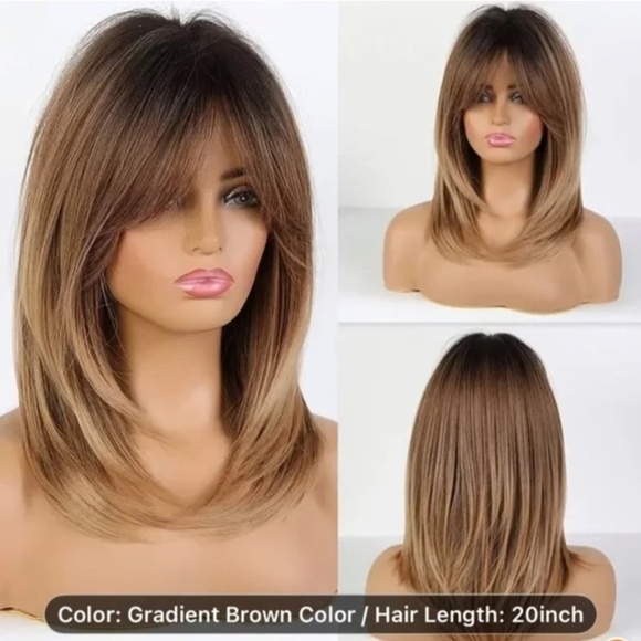 Other - 22” NWT [Elegant & Versatile Women's Heat-Resistant Synthetic Hair Wig.